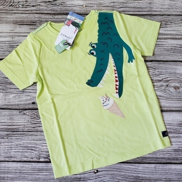 Embroidered Ice-Cream T-Shirt Organic Cotton Joules - Picture 6 of 6